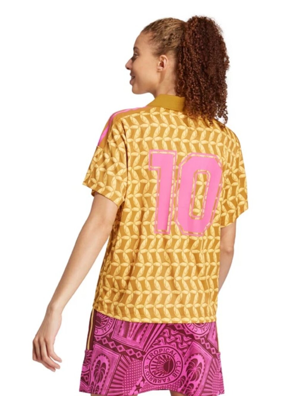 Adidas x Farm Rio's Tropical Club Soccer Jersey Brown Multi Color JD6303 Sz XL - Picture 3 of 12